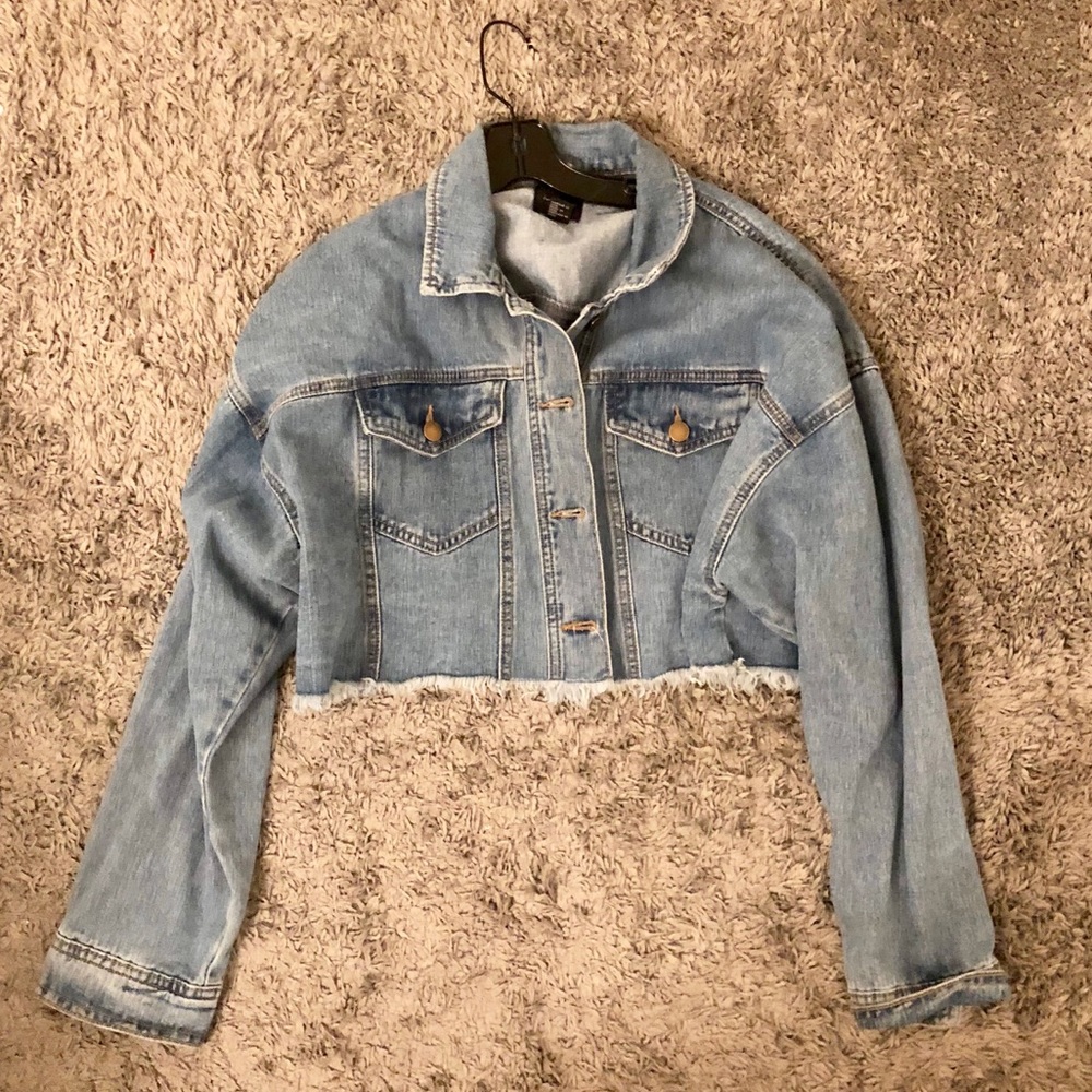 forever 21 cropped jean jacket